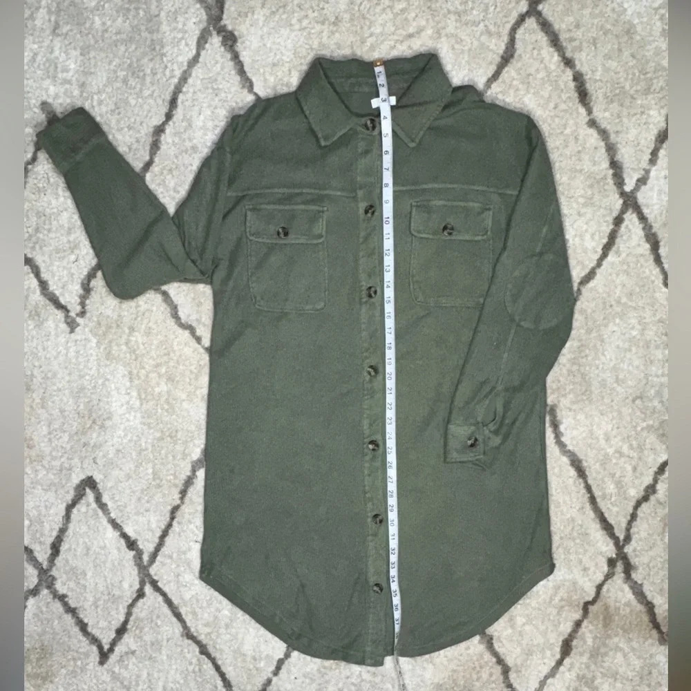 Women’s Light Weight Button-up, Oversized Olive G… - image 1